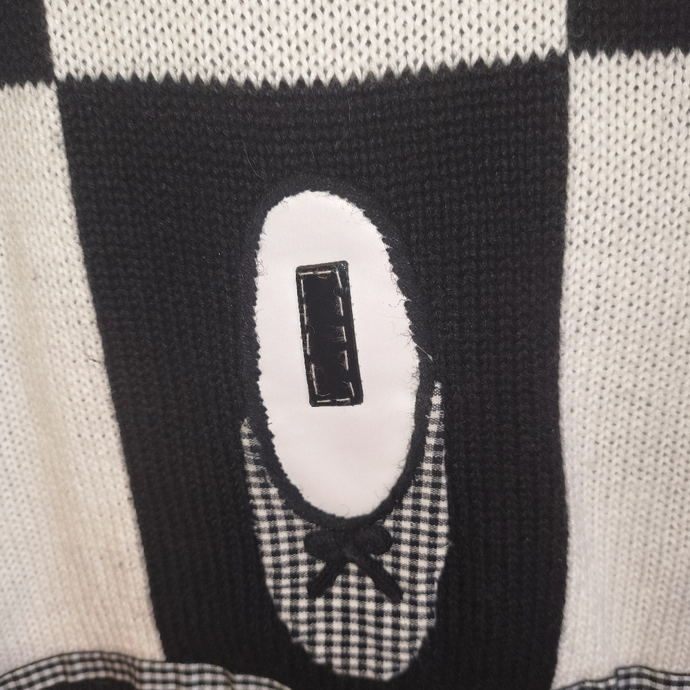 Susan Bristol Black & White Vintage Sweater Shoes, Sandal, Sneakers. Rare. Large - Picture 4 of 15